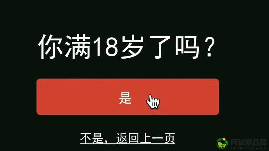 如果你已满 18 请点击-确认是否成年