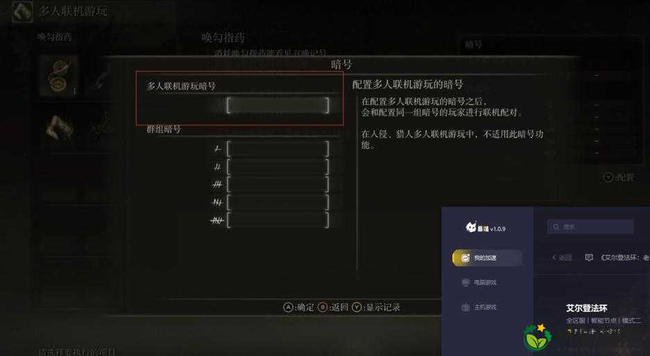 艾尔登法环多人联机暗号设置详细攻略及要点解析